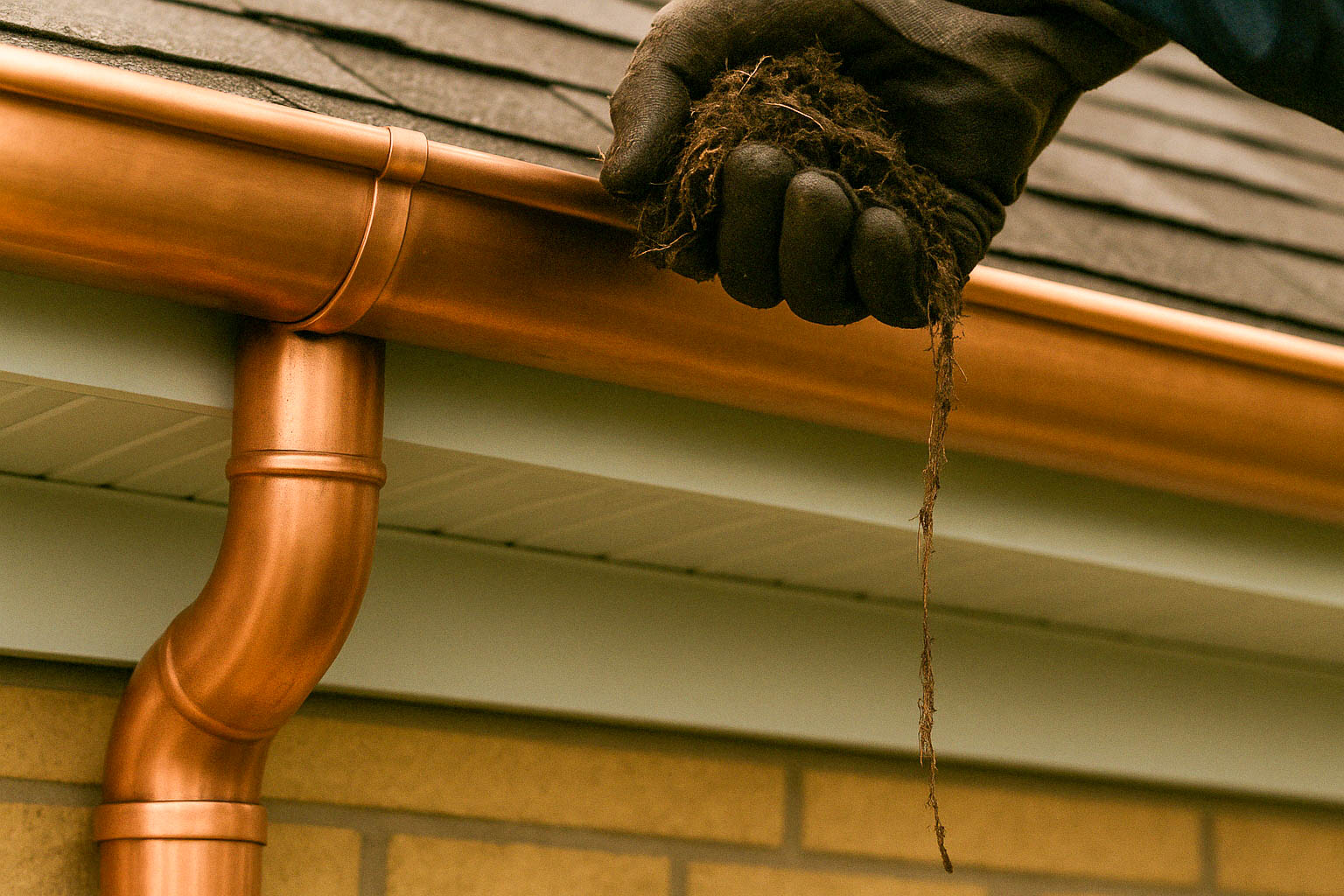 GT copper gutter cleaning