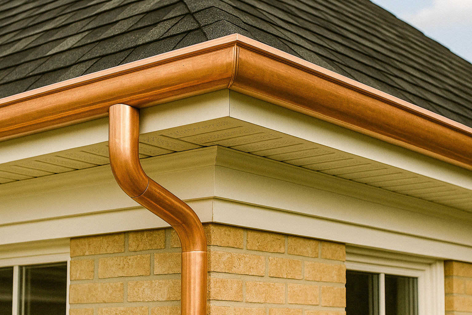 GT copper gutter roof2